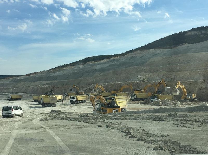 Kırka Sarıkaya açık ocağı, panoramik görünüm